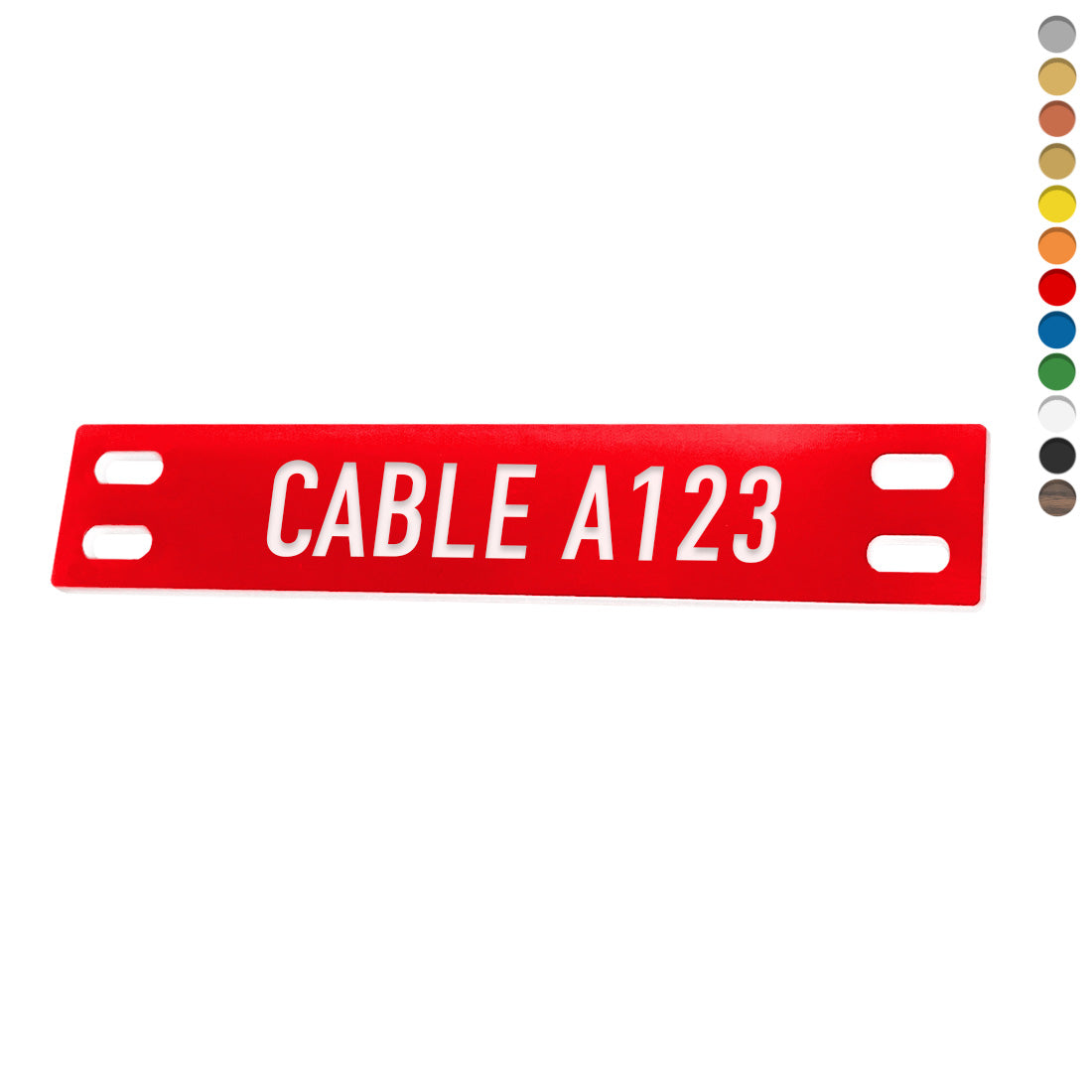 Custom Engraved Cable Tags with Cable Tie Slots