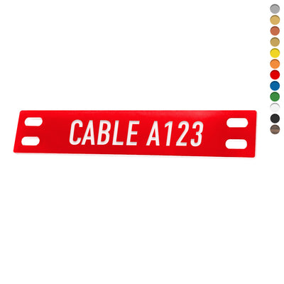 Custom Engraved Cable Tags with Cable Tie Slots
