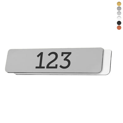Slim Rectangle Bendable Foil Number Tags With Adhesive Tape