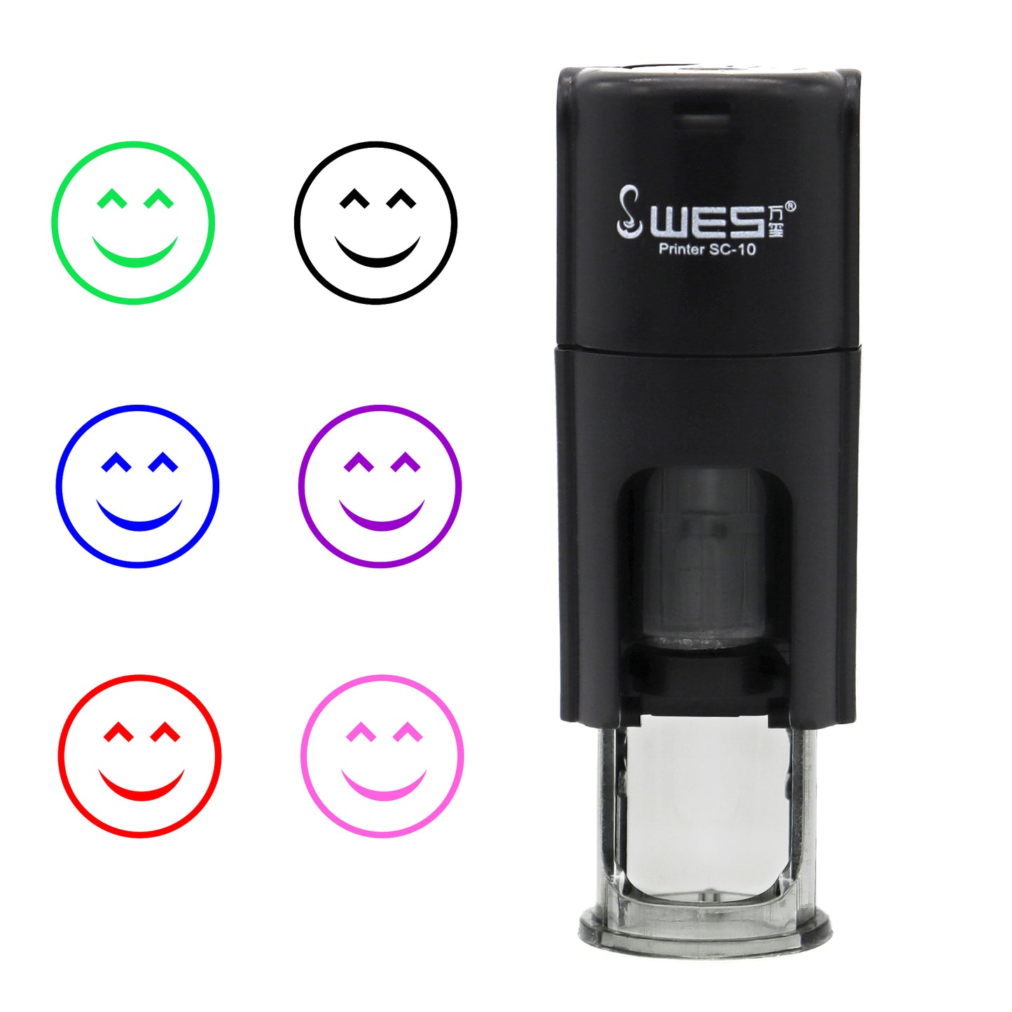 Smiley Happy Stamp with available ink colours
