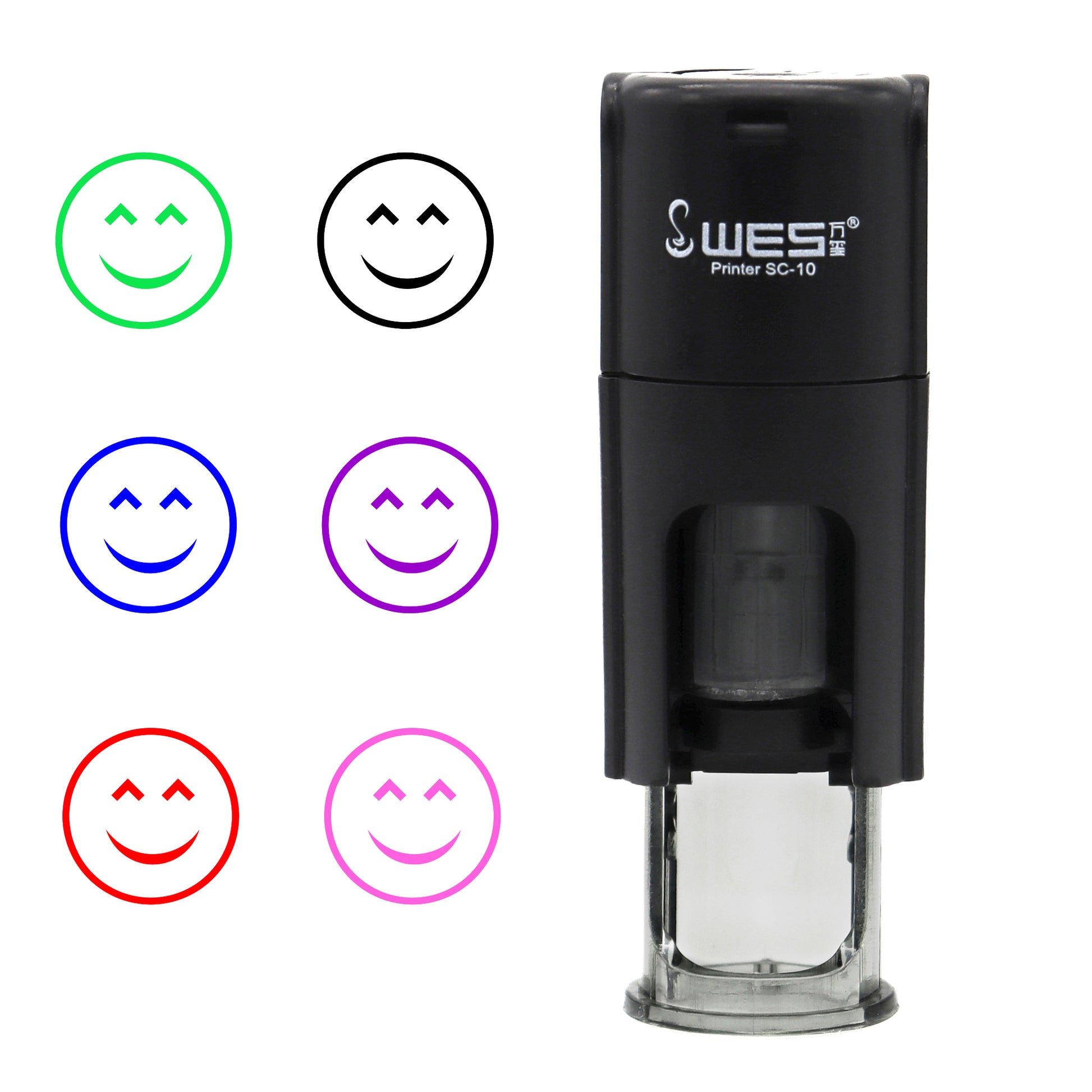 Smiley Happy Stamp with available ink colours