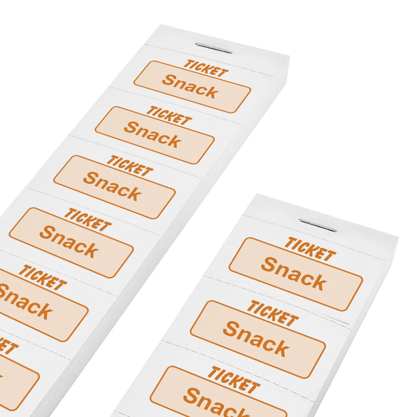 Snack Ticket Strips | Paper Snack Redemption Tickets Booklet ...