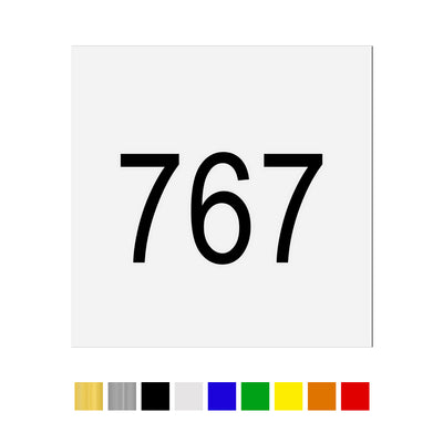 Square Acrylic Number Labels