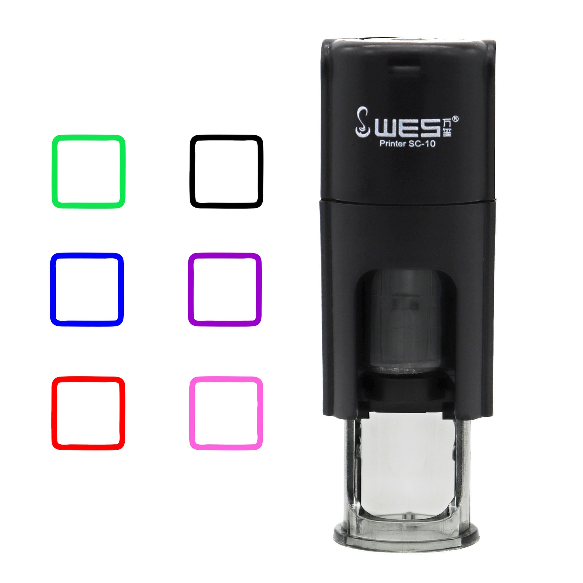 Square Stamp with available Ink colours