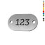 Stadium Oval Acrylic Number Tags With Two Drill Holes