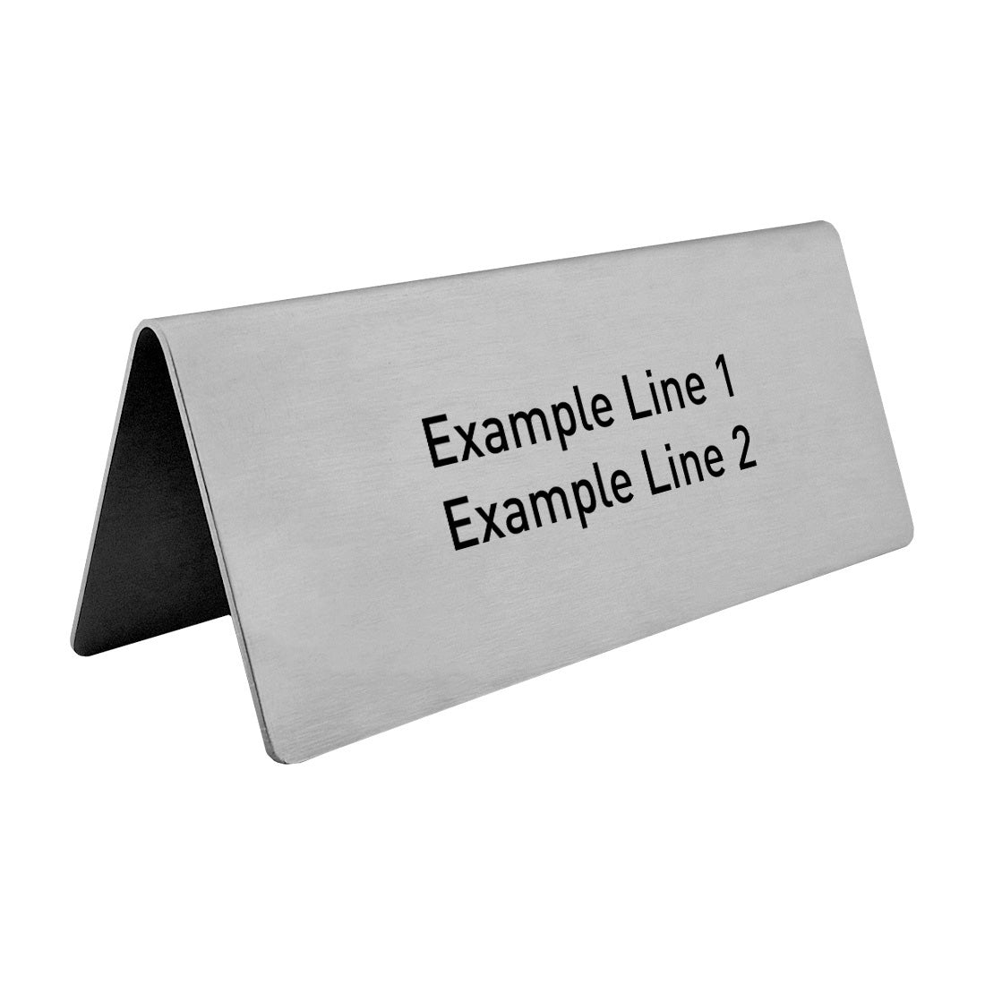 Metal Table Sign With Custom Text Engraving Up To To Lines 120x50mm