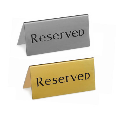 Table Sign Silver / Gold 100x50mm With Custom Engraving - Aluminium