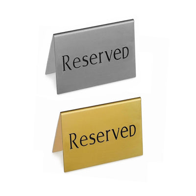 Table Sign Silver / Gold 60x50mm With Custom Engraving - Aluminium