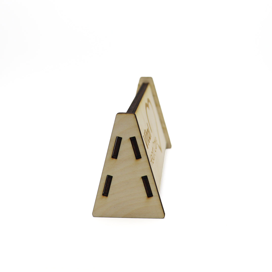 Side View Personalised Table Sign For Cafes, restaurant, events and weddings