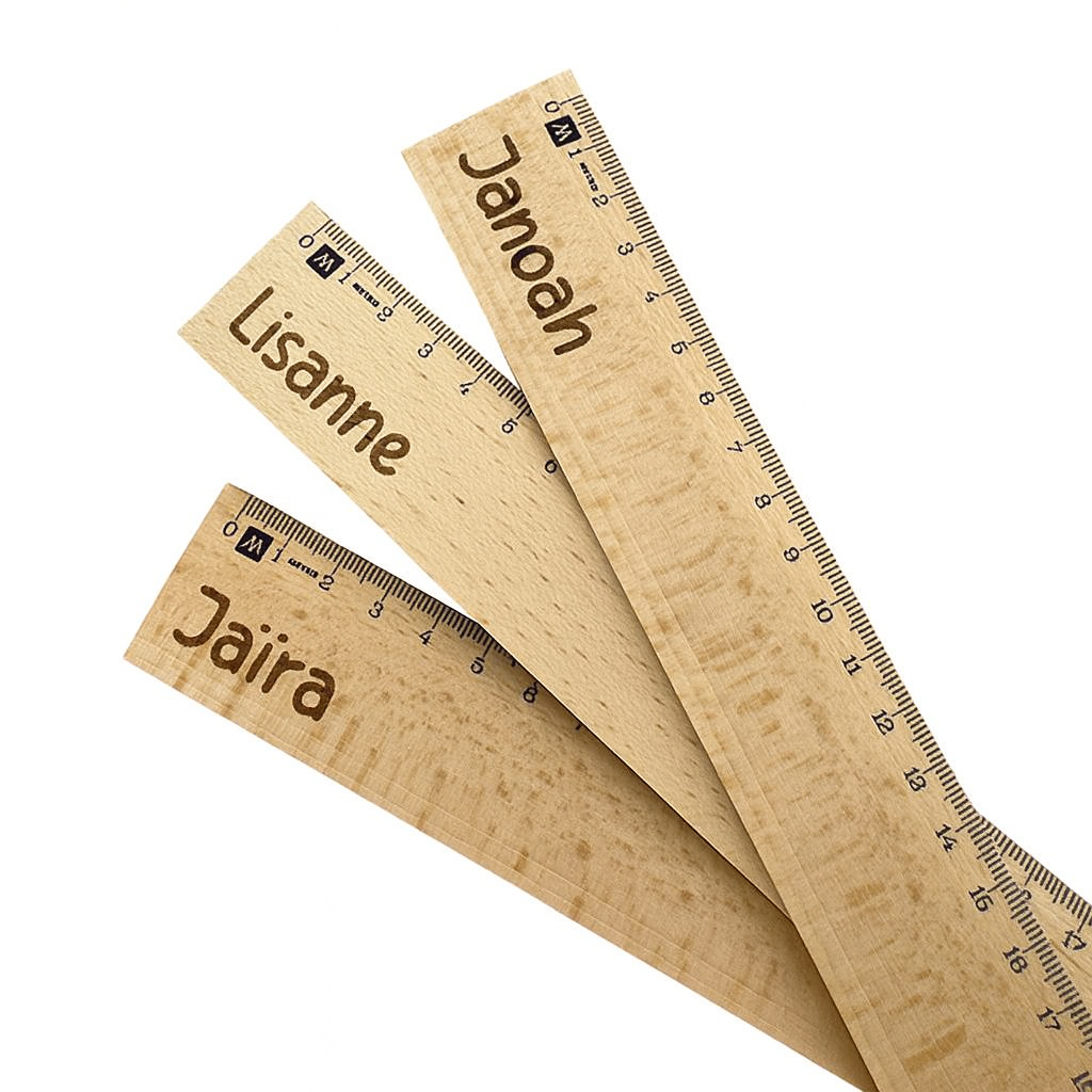 Custom Engraved Wooden Rulers