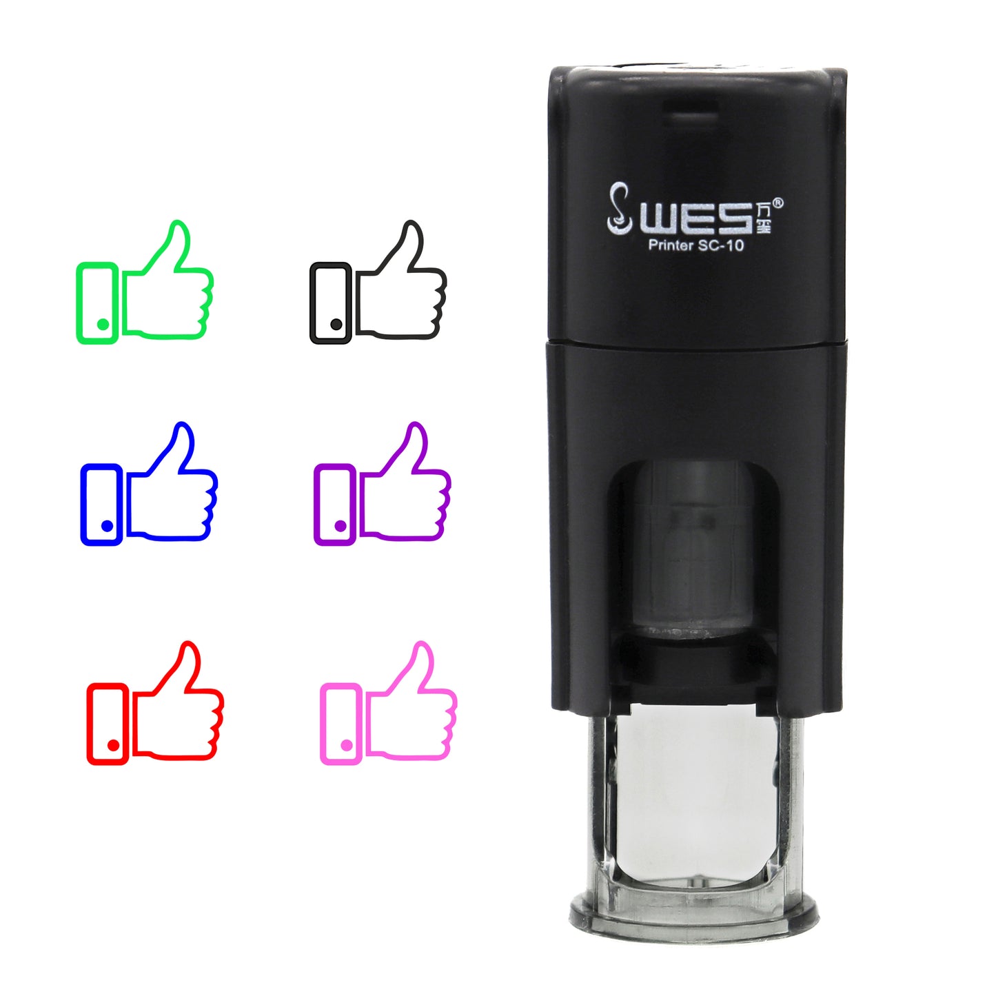 Thumbs Up stamp with available Ink colours