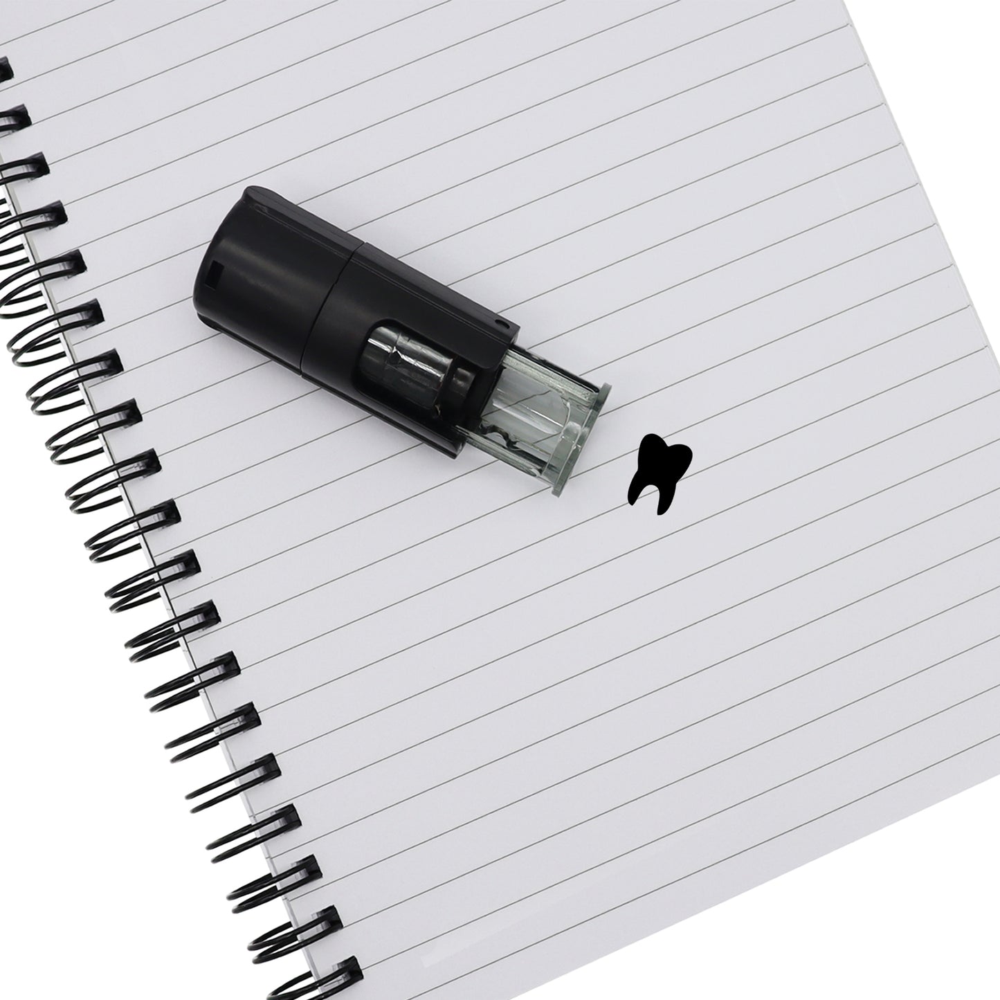 Tooth Stamp on Notepad