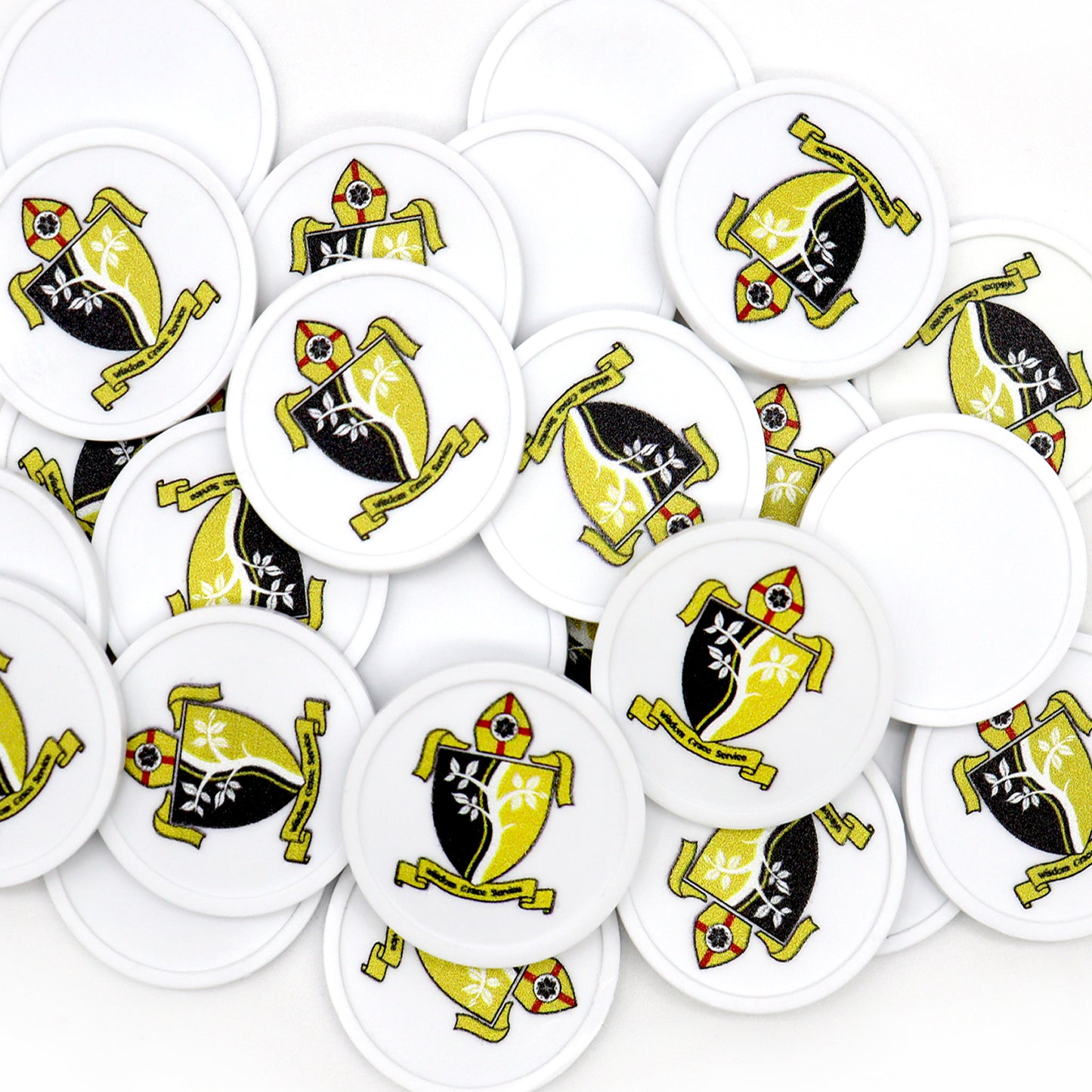 カスタムプリントの丸型プラスチックトークン 23mm - MOQ 100