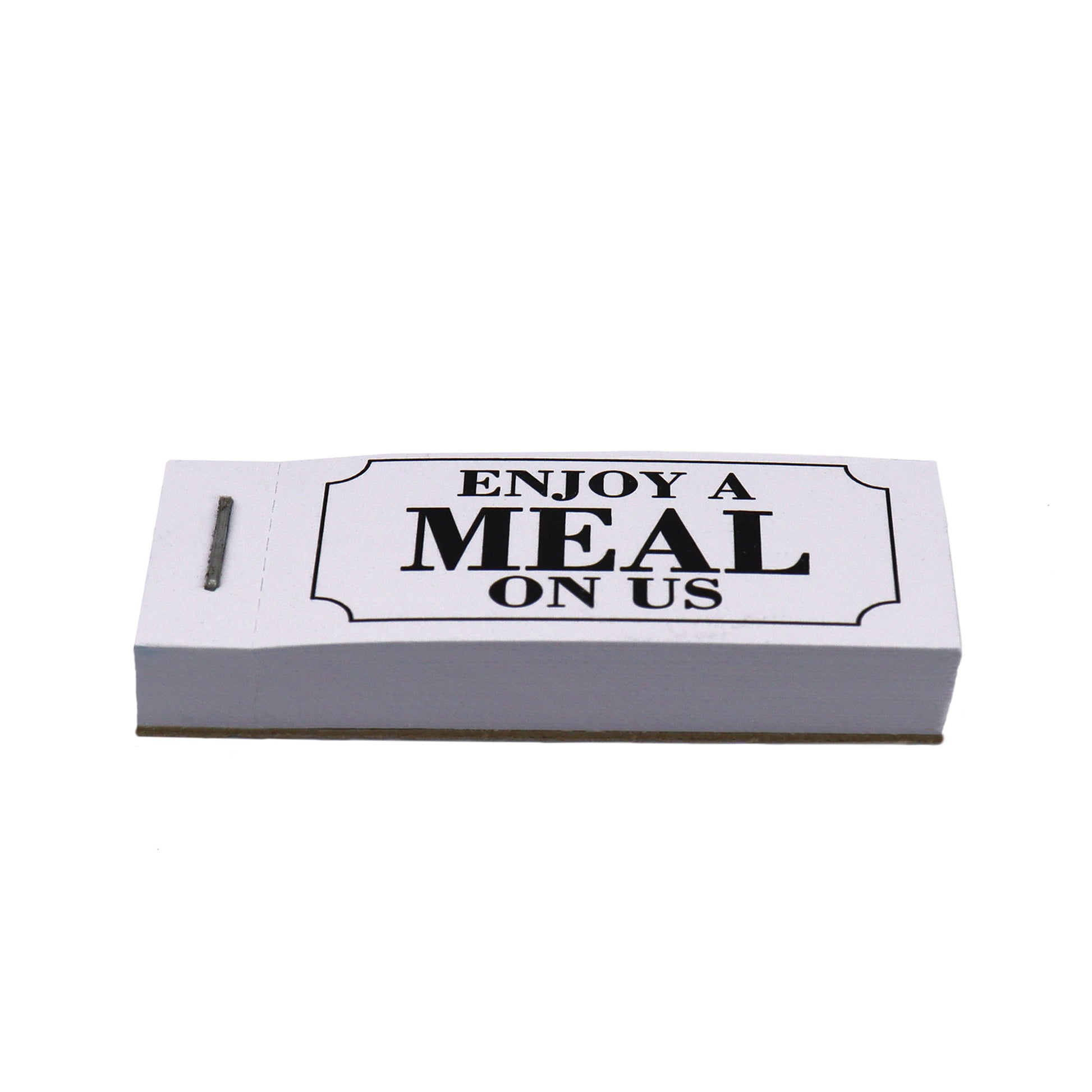 Meal Ticket Book 'Enjoy a Meal On Us' White