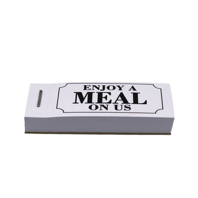 Meal Ticket Book 'Enjoy a Meal On Us' White