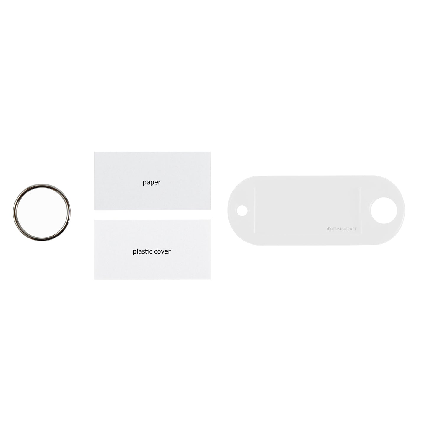 Label Window Key Tags White 55x22mm 100 Pack