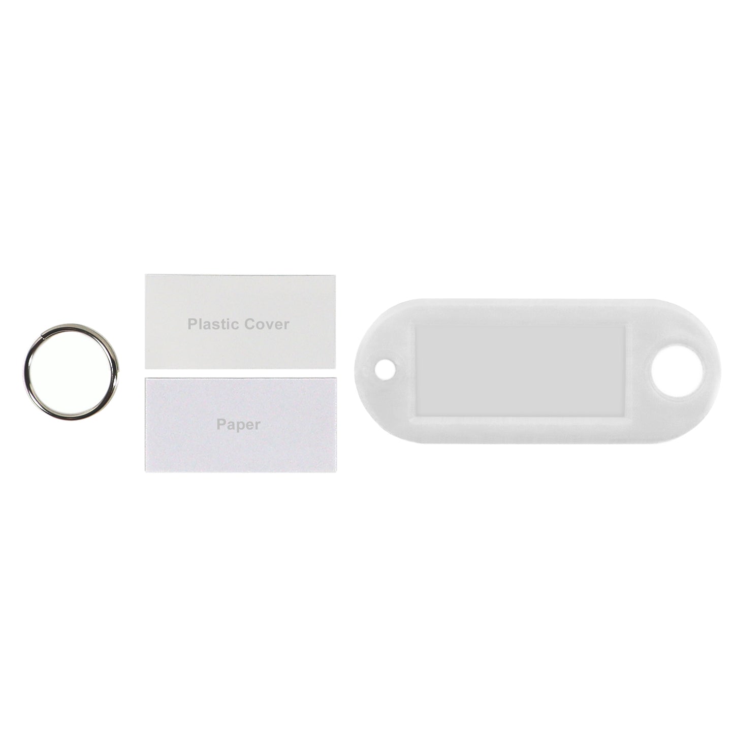 Label Window Key Tags White 55x22mm 100 Pack