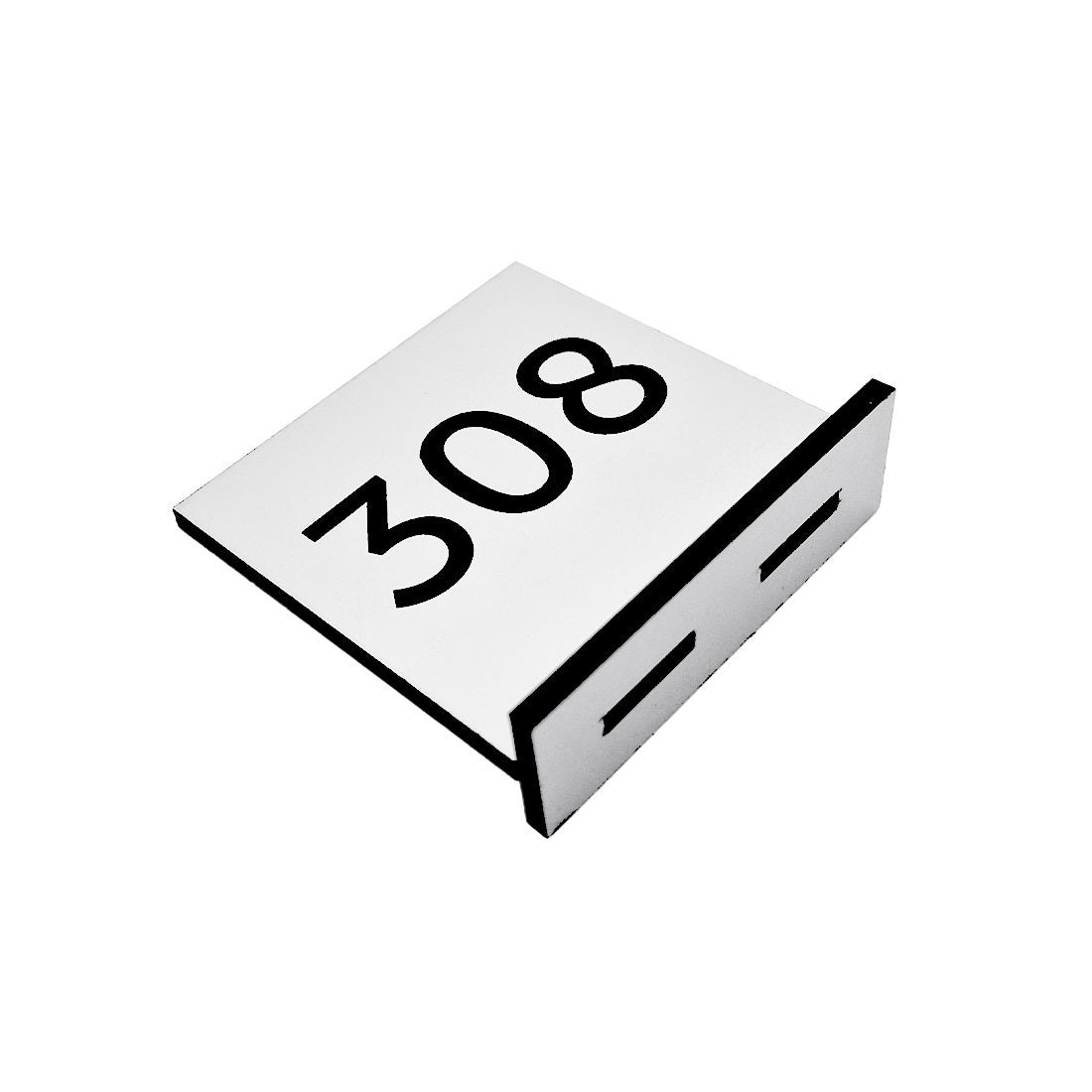 White Table Number Sign 