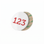 Round White Aluminium Number Tags with Coloured Engraving and Adhesive Tape