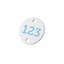 White Aluminium Number Tags With Two Fixing Holes and Coloured Engraving