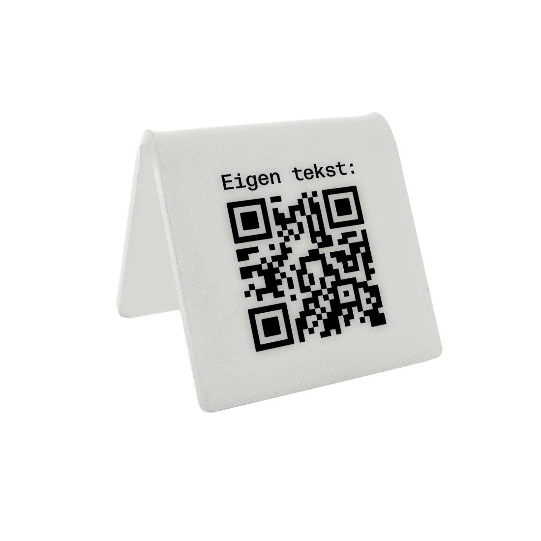 White A-Frame QR Code Table Signs - Plexiglass