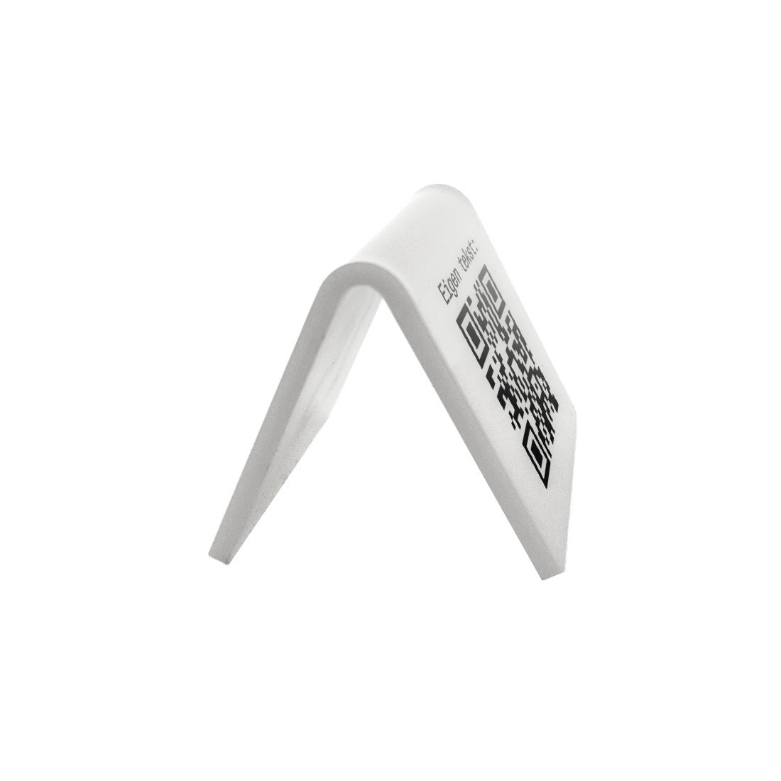 White A-Frame QR Code Table Signs - Plexiglass