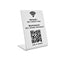 White Wi-Fi QR Code Table Signs 70x100mm - Plexiglass