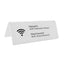 White A-Frame Wi-Fi Table Signs - Plexiglass