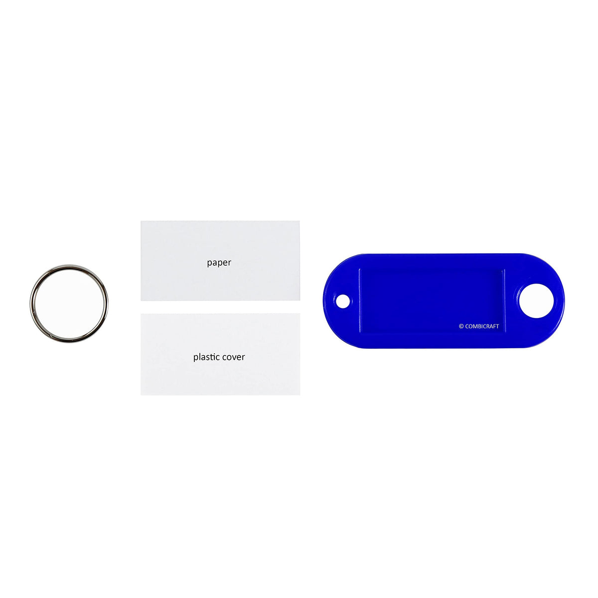 Blue Key Tags Small Blue Label Window Key Tags | Paper Insert Plastic Key Tags | CombiCraft ...
