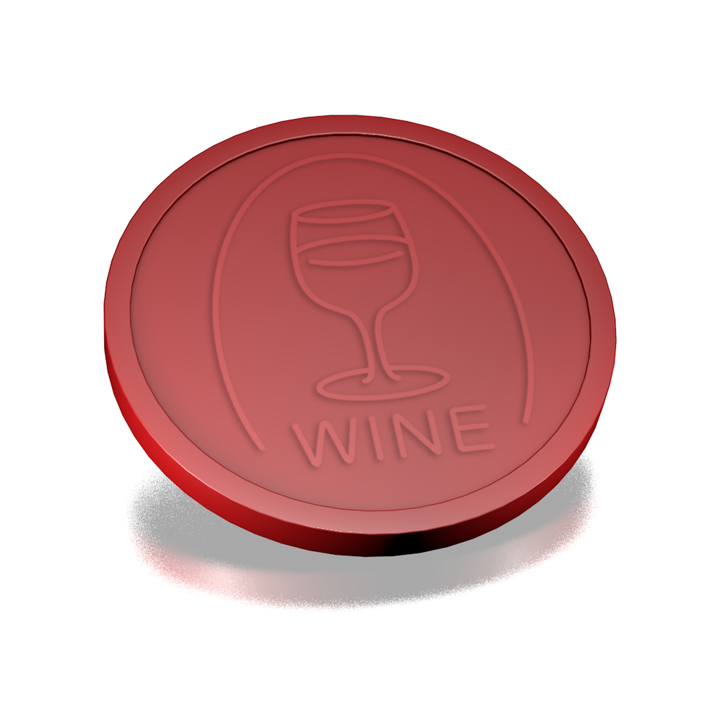 Drink Tokens | Tokens Embossed Wine Glass | Wine Tokens | CombiCraft ...
