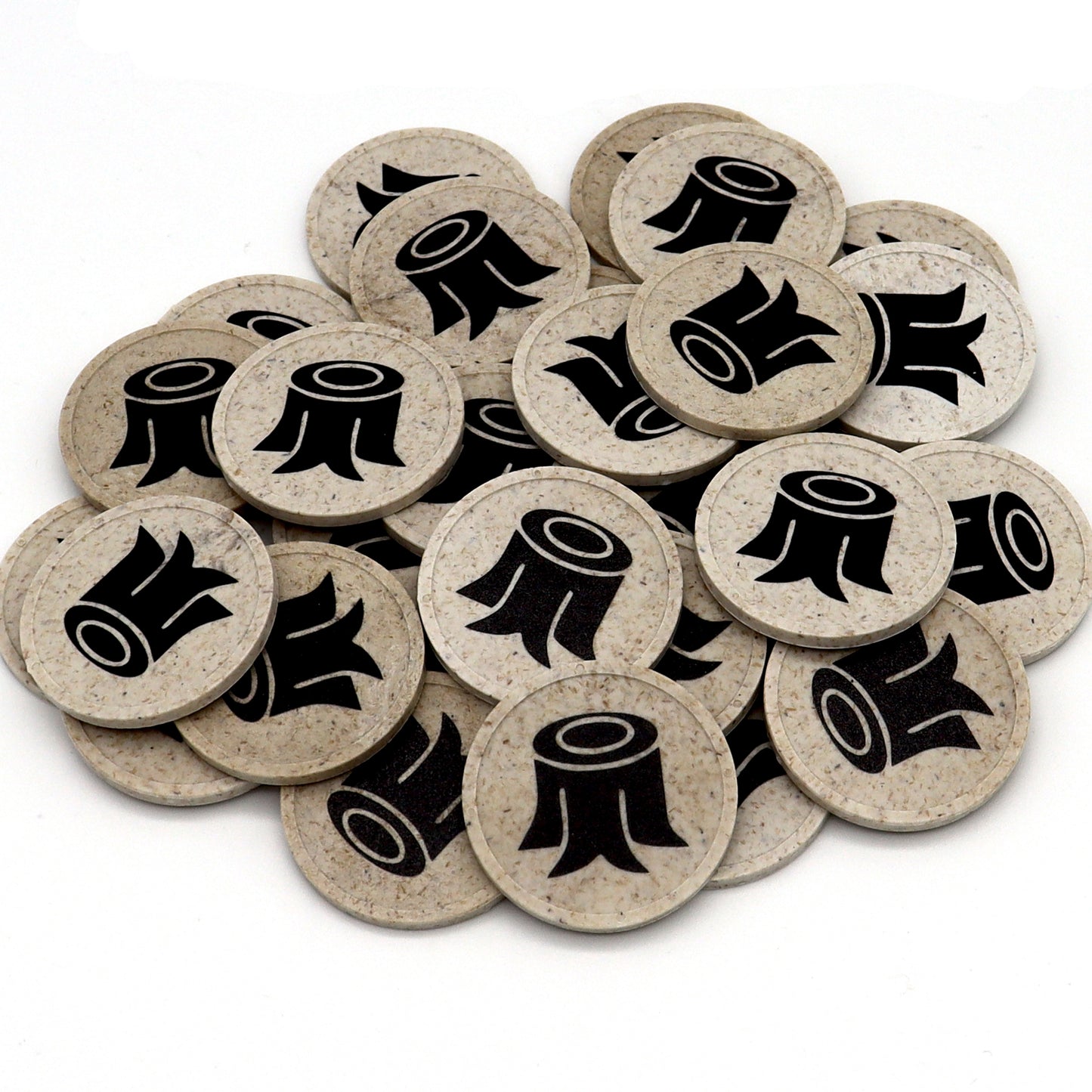 Custom Printed Wood Fiber Tokens - MOQ 100