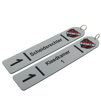 Jumbo Aluminium Combi-Panel Key Tags 300x60mm  With Custom Engraving