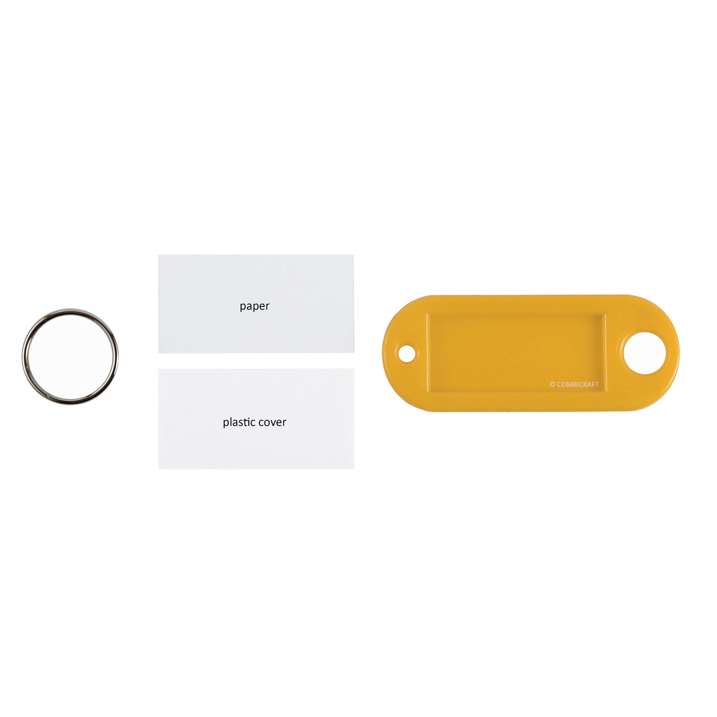 Label Window Key Tags Yellow 55x22mm 100 Pack