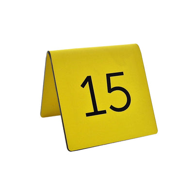 Yellow Table Numbers