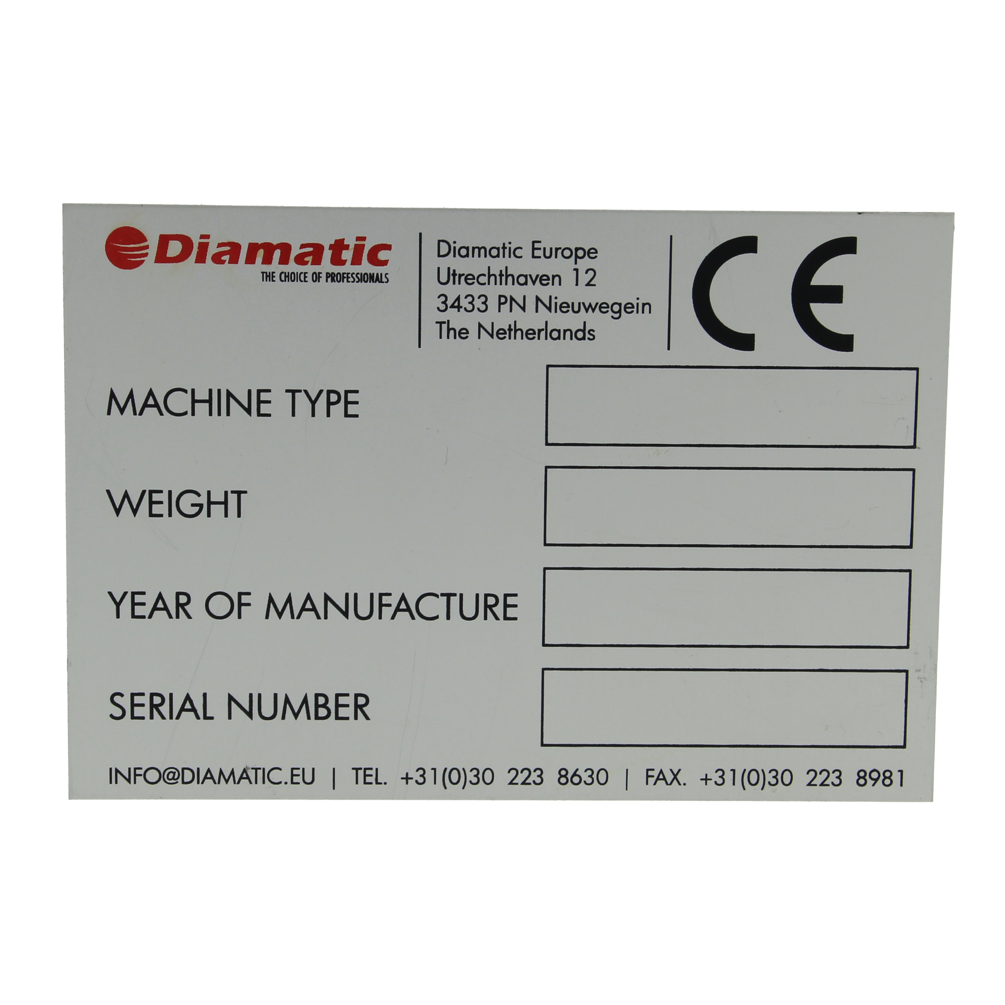 Custom Metal Specification Plates | Industrial Equipment Identification ...