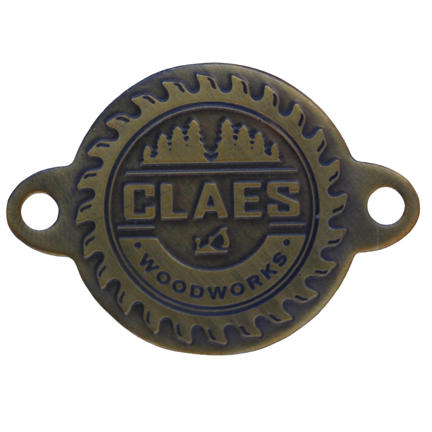 Oval/Rectangle Embossed Bronze Logo Tags