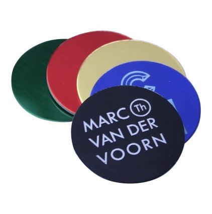 Round Coloured Aluminium Logo Plates