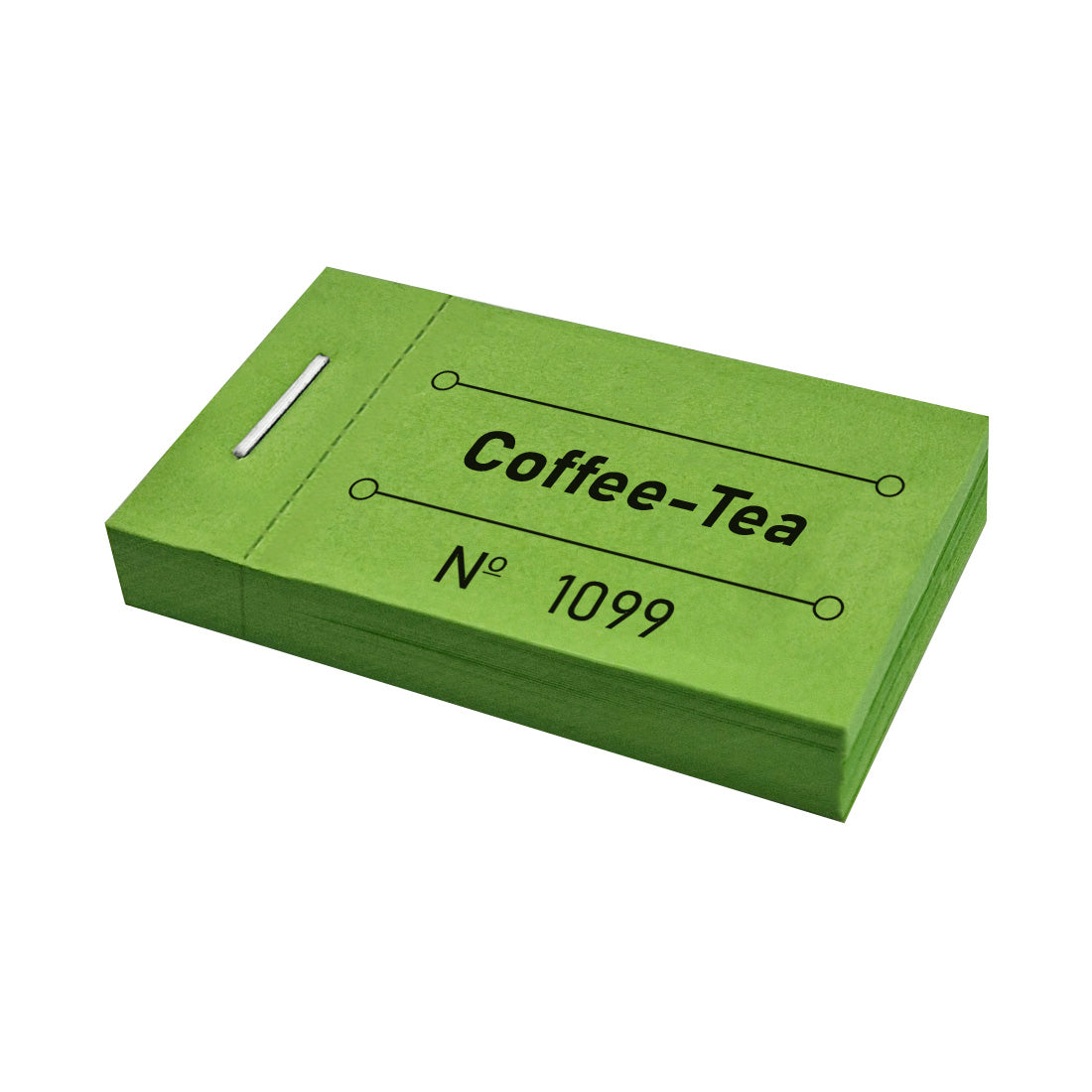 Paper Drink Tickets Coffee & Tea 50 pack booklet with individual numbering.