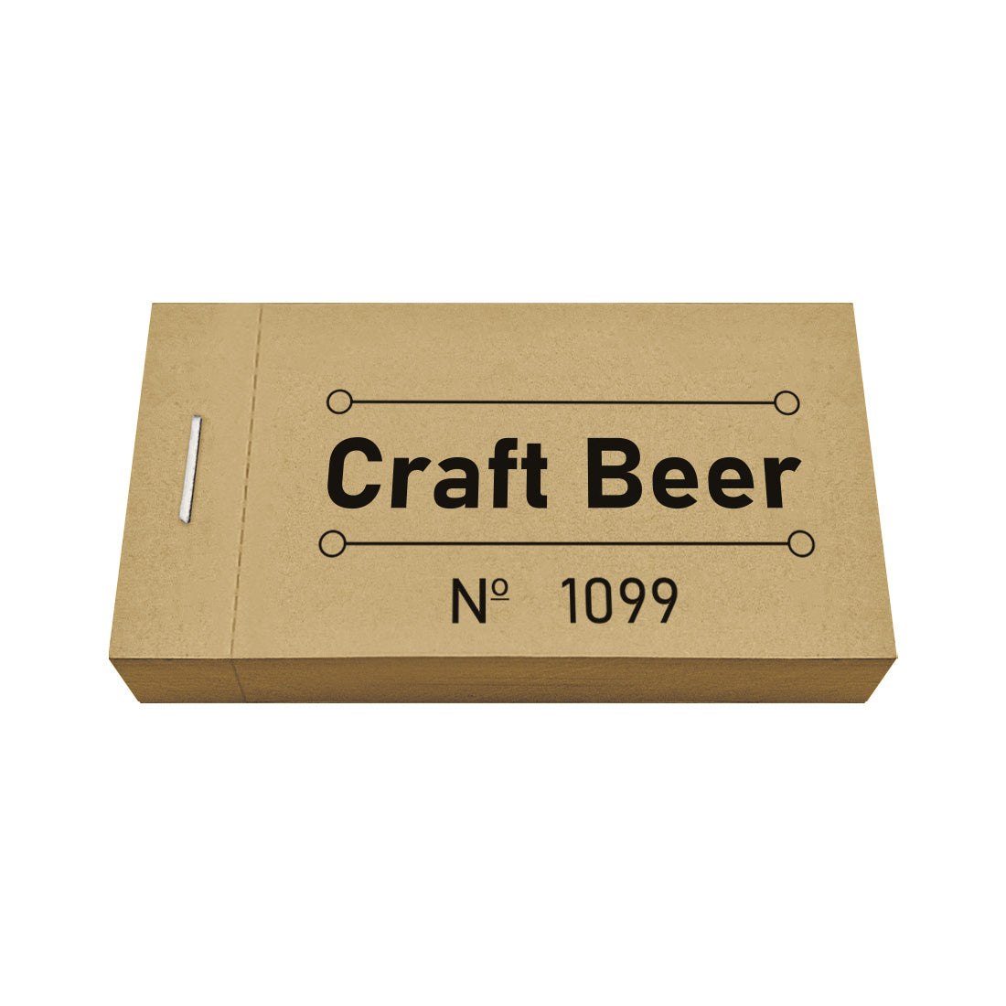 Paper 'Craft Beer' Drink Vouchers In a Booklet 60x30mm 