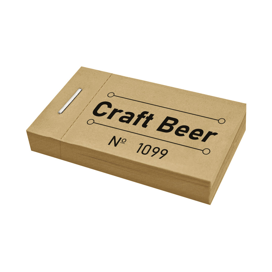 Craft Beer Paper Drink Tickets 50 Pack Booklets in Caramel Colour