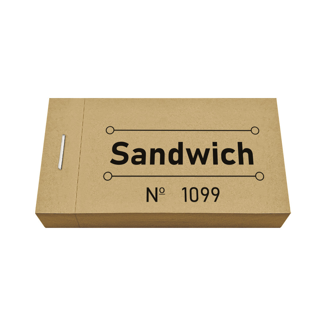 Sandwich Voucher Booklet 50 Pack In Caramel Colour and Individually Numbered