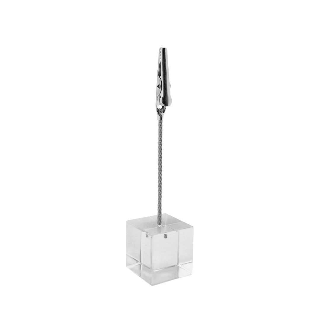 Memo Clip Holder 25x110mm with Clear Plastic Base – Side View
