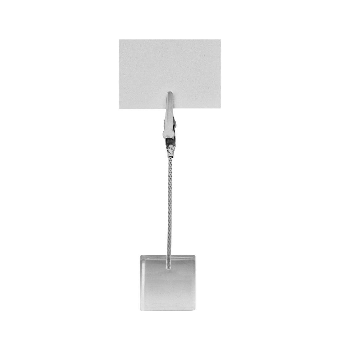 Memo Clip Holder Displaying White Card – Table Card Stand for Restaurants and Offices
