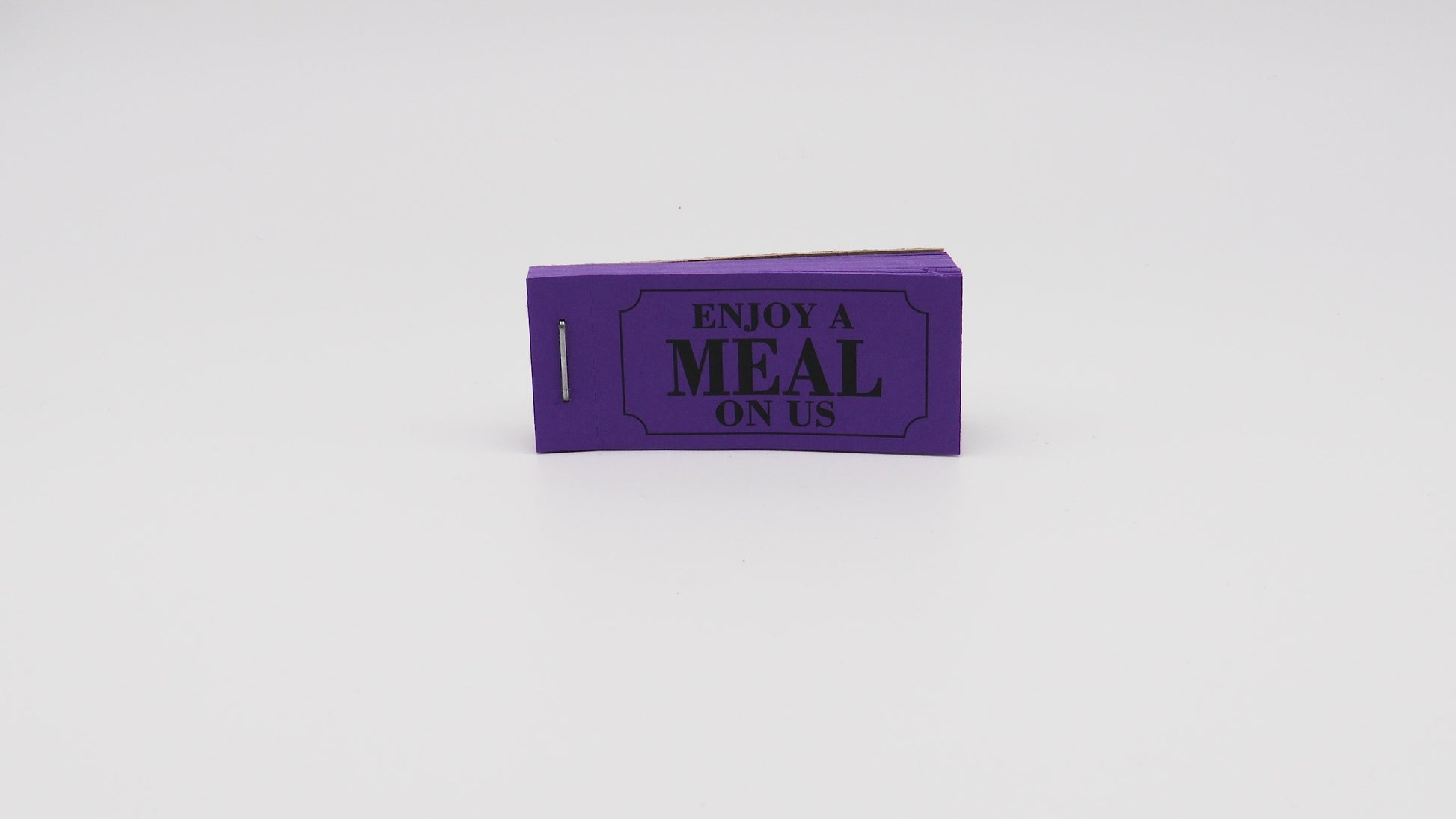 Meal Ticket Book ' Enjoy a Meal On Us' Purple  Video