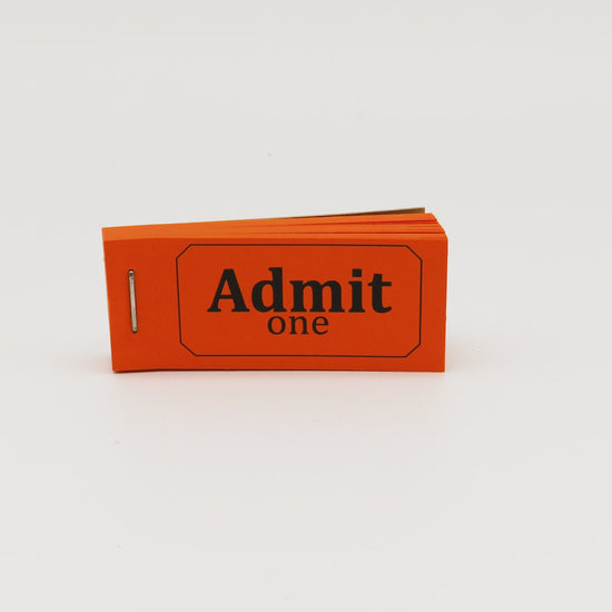 Entry Ticket Books 'Admit One' Orange  Video 