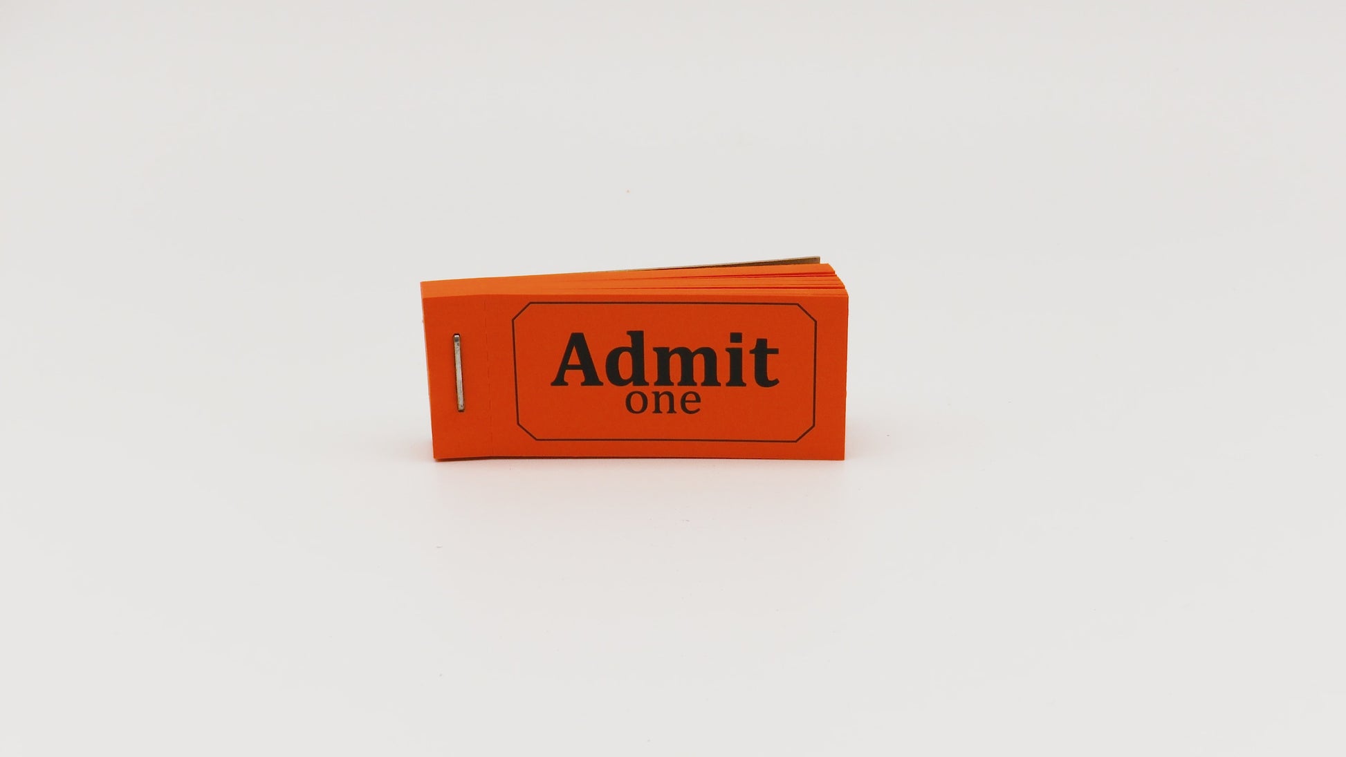 Entry Ticket Books 'Admit One' Orange  Video 