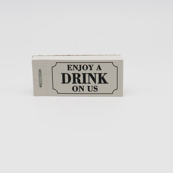 Drink Tickets Booklet 'Enjoy A Drink On Us' in Grey Colour Video