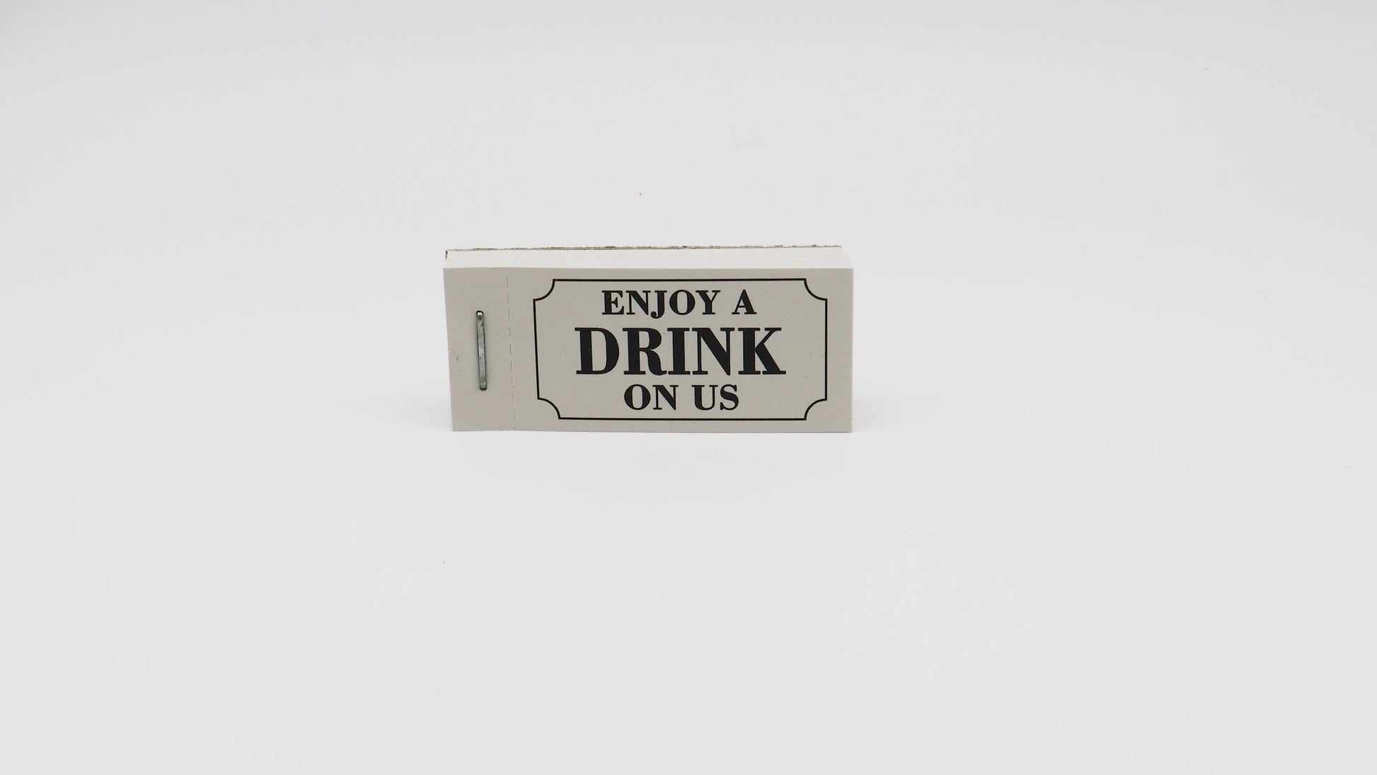 Drink Tickets Booklet 'Enjoy A Drink On Us' in Grey Colour Video