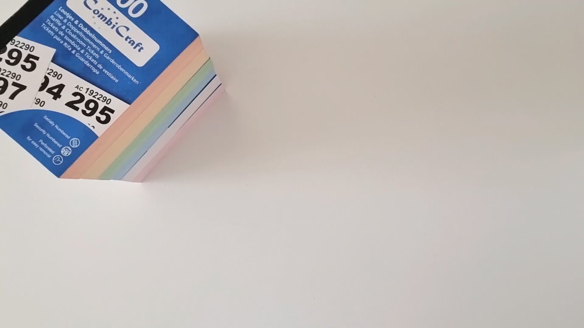 Video of Raffle Tickets Books Showing Six Different colours Of Ticket books