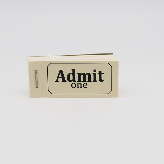 Entry Ticket Book 'Admit One' Beige  Video